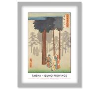 Taisha, Depiction of Hotohoto Izumo Province Utagawa Hiroshige Japan Woodblock Classic Collection Artwork Framed Wall Art Print A4 Artery8 Light Grey One Size