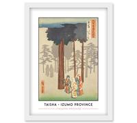 Taisha, Depiction of Hotohoto Izumo Province Utagawa Hiroshige Japan Woodblock Classic Collection Artwork Framed Wall Art Print A4 Artery8 White One Size