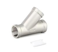 TAISHER 1 PCS Stainless Steel 45 Degree Y Shape Pipe Fittings, 1" BSP Female Pipe Fittings, for Water Oill Air Gas