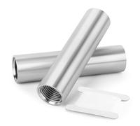 TAISHER 2 Pcs Stainless Steel Pipe Fittings, 3/8" BSP x 3/8" BSP Female Threaded, 100mm Length Nipple Cast Pipe, for Water Oill Air Gas