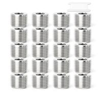 TAISHER 20 Pcs 304 Stainless Steel Internal Hex Thread Socket Pipe Plug Fitting 1/4" BSP Male, for Water Oill Air Gas
