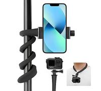 Taisioner Flex Mount Stroller Phone Holder Selfie Stick for Treadmill Bike Shopping Cart Boat Smartphone Suitable with GoPro Hero 12/11/10/9/8/7/6/5/4 AKASO Insta360