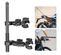 Taisioner Motorcycle Bike Handlebar Double clamp Mount and 67”Invisible Selfie Stick Insta 360 Motorcycle Mount Kit for X5/X4/X3/X2/XONE/GO2/3 Action Camera