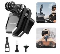 Taisioner Motorcycle Camera Mount Aluminum Alloy Windshield Clip Anti-Scratch Pads,Quick-Lock for Motorcycle Mount (Hero 13-7 Black),360 Motorcycle Mount (X5/X4/GO3/Ace Pro),Windshield Mount Accessory
