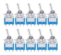 Taiss/10pcs Toggle Switch ON/OFF/ON Mini Miniature Car Dash Dashboard 3 position SPDT 3Pin MTS-103