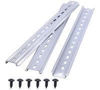 Taiss 3 Pcs DIN Rail Slotted Aluminum RoHS 35mm Wide, 7.5mm High, Long 300mm/ 12"