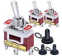 Taiss/3pcs Rocker Toggle Switch Heavy Duty 20A 125V SPDT 3 Pin 3 Position ON/OFF/ON + 3pcs Waterproof Cover Ten-1122