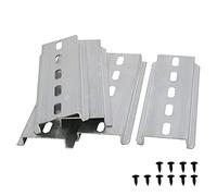 Taiss 5 Pcs DIN Rail Slotted Aluminum RoHS 35mm Wide, 7.5mm High, Long 100mm/ 4"