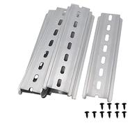 Taiss 5 Pcs DIN Rail Slotted Aluminum RoHS 35mm Wide, 7.5mm High, Long 150mm/ 6"