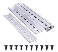Taiss 5 Pcs DIN Rail Slotted Aluminum RoHS 35mm Wide, 7.5mm High, Long 200mm/ 8"