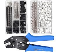 Taiss Dupont Crimping Tool Kit Ratcheting Wire Crimper with 2.54mm 600PCS Dupont Connectors and 560PCS JST XH Connectors,Female and Male Adapter Cable Connector Plug,JST Crimper(0.08-0.5mm² 28-20AWG)