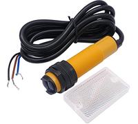 Taiss photoelectric Sensor 2m Sensing Feedback Reflex photoelectric Switch Sensor E3F-R2NK 6-36VDC NPN NO(Normally Open)Proximity Switch Diameter 18mm E3F-R2N1