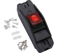 Taiss/Waterproof Inline Cord Switch 12V DC 16A ON-Off Red Light Rocker Button Switch H-012-KCD2-201N-2-W-R-12V