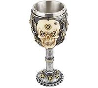 Taisuko Steampunk Skull 3D Novelty Chalice/Goblet Stainless Steel Liner 7 oz
