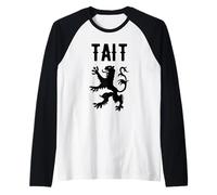 Tait Clan Scottish Family Name Scotland Heraldry Raglan Baseball Tee