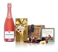 Taittinger Prestige Rose Champagne And Chocolates Hamper 75cl 12.5% abv