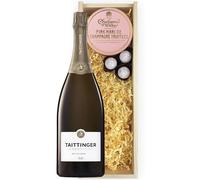 Taittinger Vintage Magnum Champagne And Pink Marc De Charbonnel Truffles Magnum Box 150cl 12.5% abv