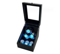 Taitus Automatic Watch Winder, With LED Light Mute Motor, 4 Rotation Modes Automatic Rotator (3 Slots & 3 Display Storage Spaces)