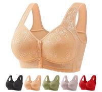 TAITUS Bras for Older Women,Front Closure Bra, Front Closure Push Up Bras No Underwire,Full Coverage Breathable Everyday Bras,No Underwire Plus Size Bra (44,Skin)