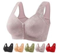 TAITUS Bras for Older Women,Front Closure Bra, Front Closure Push Up Bras No Underwire,Full Coverage Breathable Everyday Bras,No Underwire Plus Size Bra (44,Purple)