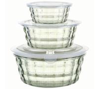 Taiuloo 3-Piece Salad Bowls with Lids, BPA Free Plastic Meal Prep Containers To Go for Lunch, Kitchen Food Storage & Serving Bowls for Salad, Snack, Fruit, Veggie, Green