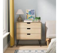 Taiwan 3 Drawer Chest (Ready Assembled) Ready Assembled 2 U Light Oak One Size