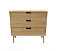 Taiwan 3 Drawer Chest (Ready Assembled) Ready Assembled 2 U Light Oak One Size