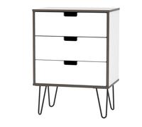 Taiwan 3 Drawer Chest (Ready Assembled) Ready Assembled 2 U White One Size