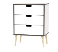 Taiwan 3 Drawer Chest (Ready Assembled) Ready Assembled 2 U White One Size