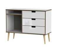 Taiwan 3 Drawer TV Unit (Ready Assembled) Ready Assembled 2 U White One Size