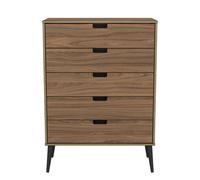 Taiwan 5 Drawer Chest (Ready Assembled) Ready Assembled 2 U Walnut Large