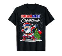 Taiwan Dabbing Santa Christmas Taiwan Flag for Kids T-Shirt
