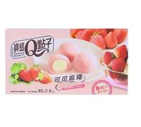 Taiwan Dessert Mochi, Strawberry Flavour, 8 Pieces, 80g, Packaged in two separate inner bags