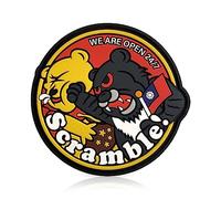 Taiwan Flag Morale Patch, Scramble Taiwan Air Force PVC Patch - Funny Tactical Patches, Molle Accessories | South China Sea Military Patches for Clothes, Hat, Backpack | Hook & Loop (Scramble - Red)