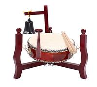 Taiwan Flat Drum Dharma Instrument Drum Cowhide Drum Temple Zen Offering Percussion Instruments Good Wishes (Suit)