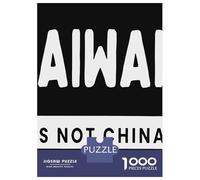 Taiwan Is Not China Text Art Jigsaw Puzzle 1000 Pieces, Historic Square Architecture, 1000 Pieces for Adults, Birthday Gift for Adults, Screen-Free Fun, 70x50cm/1000pcs