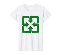 Taiwan Recycling Logo Earth Day Recycle Ecology Environment Value Graphic T-Shirt, Women, White, XL