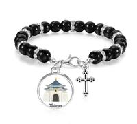 Taiwan Travel Chiang Kai-Shek Memorial Hall Beaded Bracelet Boho Jewelry