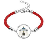 Taiwan Travel Chiang Kai-Shek Memorial Hall Lucky Red String Bracelet Rope Bracelet Handmade