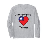 Taiwanese Flag Heart I Have People in Taiwan Long Sleeve T-Shirt