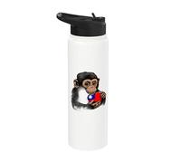 Taiwanese Pride Heart Cute Monkey Taiwanese Roots Taiwan Stainless Steel Insulated Water Bottle
