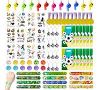 TAIXING 84Pcs Football Party Bags Fillers, Football Party Bag Fillers for Kids with Football Gift Bag Football Keychains Football Stickers Football Whistles, for Boys Girls Birthday Party Gift