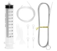 TAIXING 9Pcs Fridge Drain Hole Cleaning Tool, Reusable Fridge Dredger and Cleaning Set Universal Drain Pipe Cleaning Brush, Fridge Cleaning Syringe Kit for Refrigerator Cleaning Kitchen Wine Cabinets