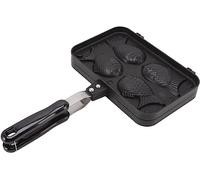 Taiyaki Fish Shape Cake Pan, Non-Stick Double Waffle Maker, Anti-Scald Handle, Easy Baking for Fish Cakes, Snacks, Desserts, Japanese Street Food