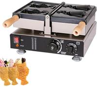 Taiyaki Fish Waffle Maker, Electric Nonstick Taiyaki Machine for Commercial Use, Stainless Steel Waffle Maker for Jam or Ice Cream, High-Performance Design