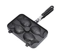 Taiyaki Fish Waffle Maker, Non-Stick Coating Double-Sided Aluminium Alloy Frying Plate Advantage of Easy Removal for Household Kitchen Restaurant Travel Outdoor Cooking Baking Meat Cake Sandwich