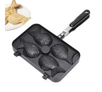 Taiyaki Maker Pan, 4-Cavity Fish, Shaped Non Stick, Double Sided Pan, Cupcake Baking Tool, Home Kitchen Accessory, Travel Picnic Cooking For Home Apartment Kitchen Travel