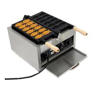 Taiyaki Waffle Maker, 1500W Electric Waffle Iron, 12 Fish Shaped Cones, Adjustable Temperature, Non-stick Waffle Making Machine for Home and Restaurant