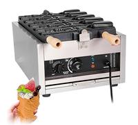Taiyaki Waffle Maker - Commercial Non-Stick Stainless Steel Fish Shaped Maker, Adjustable Temperature 50-300℃, Perfect for Jam or Ice Cream