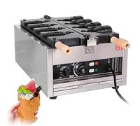 Taiyaki Waffle Maker - Commercial Non-Stick Stainless Steel Fish Shaped Maker, Adjustable Temperature 50-300℃, Perfect for Jam or Ice Cream
